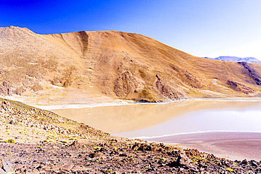 Salt lake in the caldera of Cerro Galan, Puna, Catamarca, Argentina