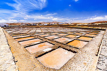 Salt flats Las Salinas Del Carmen, Fuerteventura, Canary Islands, Spain