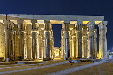 Ancient pillars, Luxor Temple, Nile Valley, Upper Egypt