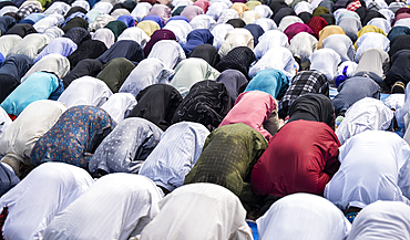 Muslim devotees offer prayers at an Eidgah to celebrate Eid al-Adha in Guwahati, India on 7 June 2025.