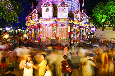 Devotees throng the historic Kamakhya Temple in Guwahati, Assam, one of the most revered Shakti Peethas in India, during a religious festival, showcasing vibrant spirituality and ancient temple architecture in Northeast India.