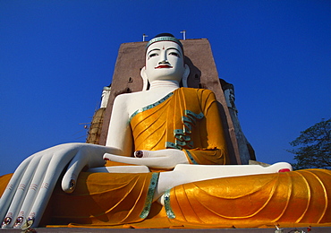 Large Statue of the Buddha at Kyaik Pun Paya, Bago, Myanmar