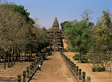 Processional way, Prasat Hin Khao Phnom Rung, Khmer Temple, Khorat Plateau, Thailand, Southeast Asia, Asia