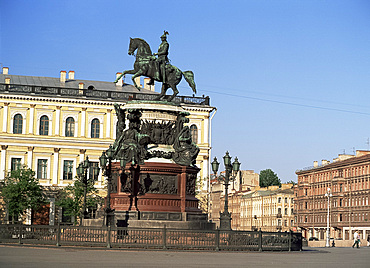 Statue of Nicholas I, St. Isaac's Square, St. Petersburg, Russia, Europe