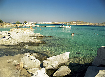 Area of wind-sculpted rocks, Kolymbithres, Paros, Cyclades, Greek Islands, Greece, Europe