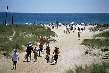 People at the beach, Nantucket, Massachusetts, New England, United States of America, North America