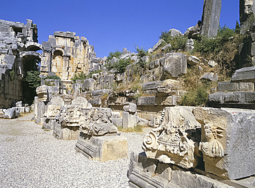 Ancient Lycian ruins, Myra, Anatolia, Turkey, Asia Minor, Asia