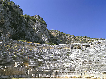 Ancient Lycian amphitheatre, Myra, Anatolia, Turkey, Asia Minor, Asia