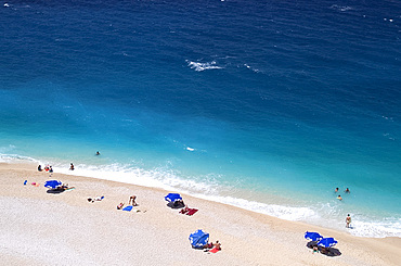 The beach at Kaputas near Kalkan, Anatolia, Turkey, Asia Minor, Asia