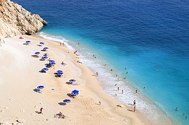 The beach at Kaputas near Kalkan, Anatolia, Turkey, Asia Minor, Asia