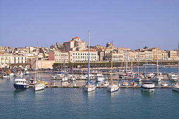 The harbour at Syracuse, Sicily, Italy, Mediterranean, Europe