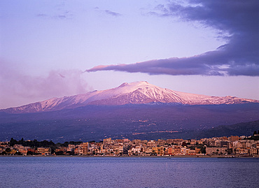 Mount Etna at sunrise, Sicily, Italy, Mediterranean, Europe