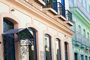 Restored old buildings in Habana Vieja (old town),Havana, Cuba, West Indies, Central America