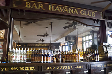 The bar at the Havana Club rum factory, Havana, Cuba, West Indies, Central America