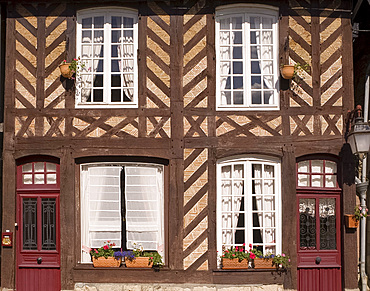 A half timbered house in Beauvron en Auge, Normandy, France, Europe