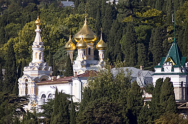 The Alexander Nevsky Cathedral, Yalta, Crimea, Ukraine, Europe