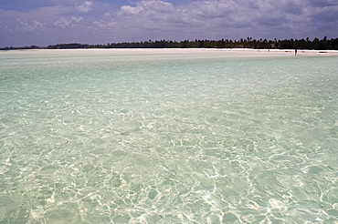 The shallow sea at low tide near Paje Beach, Zanzibar, Tanzania, East Africa, Africa