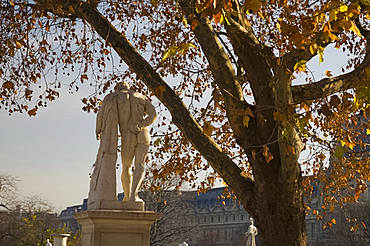 A marble statue of a nude in the Tuileries Gardens, Paris, France, Europe