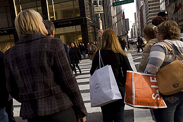 Shoppers on Madison Avenue, Manhattan, New York City, United States of America, North America