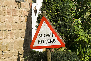 A road sign in the Cotswolds, England, United Kingdom, Europe