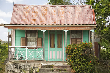 A traditional chattel house in Barbados, The Windward Islands, West Indies, Caribbean, Central America