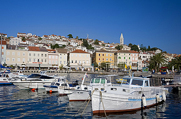 Boats in the harbour in Mali Losinj on the island of Losinj in the Kvarner region, Croatia, Adriatic, Europe