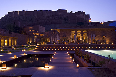 The Raas Hotel below the Mehrangarh Fort, Jodhpur, Rajasthan, India, Asia