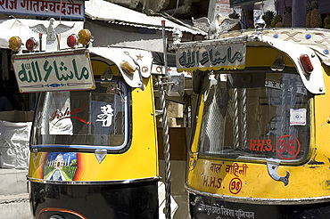 Auto rickshaws in Jodhpur, Rajasthan, India, Asia