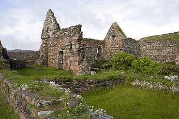 The ruins of the Iona Nunnery on the island of Iona, Inner Hebrides, Scotland, United Kingdom, Europe