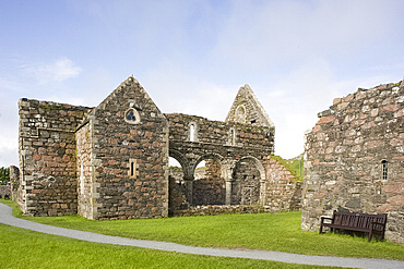 The ruins of the Iona Nunnery on the island of Iona, Inner Hebrides, Highlands, Scotland, United Kingdom, Europe