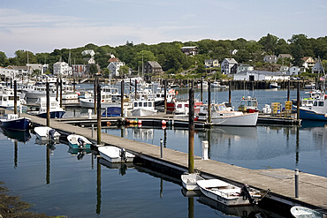 Fishing boats in the harbour in Gloucester, Massachussetts, New England, United States of America, North America