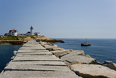 The Eastern Point lighthouse, Gloucester, Massachussetts, New England, United States of America, North America