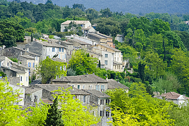 Traditional old stone houses in Menerbes, Provence, France, Europe