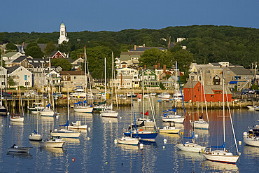 An early morning view of Rockport harbour, Rockport, Massachussetts, New England, United States of America, North America