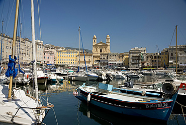 The old harbour in Bastia in northern Corsica, France, Mediterranean, Europe