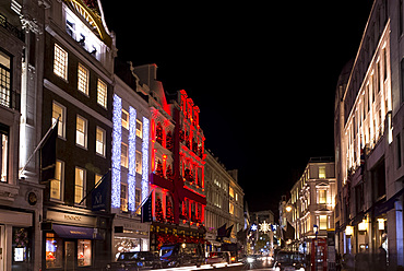 Christmas lights on Bond Street, London, England, United Kingdom, Europe