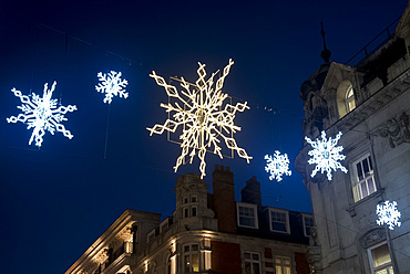 Christmas lights on Bond Street, London, England, United Kingdom, Europe