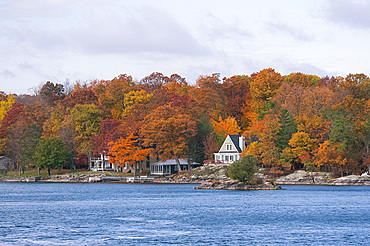 Summer homes in the Thousand Island region of the St. Lawrence River, New York State, United States of America, North America