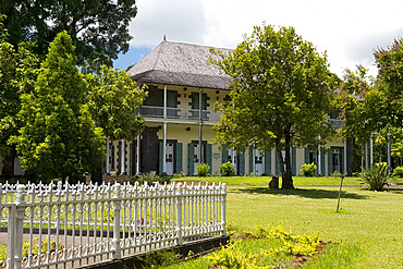 The Chateau de Mon Plaisir at the Seewoosagur Ramgoolam Royal Botanical Garden, Pamplemousses, Mauritius, Indian Ocean, Africa