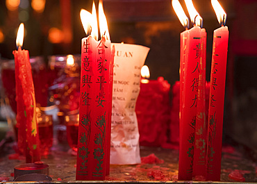 Prayer candles in the Jade Emperor Pagoda in Ho Chi MInh City, Vietnam, Indochina, Southeast Asia, Asia