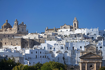 The medieval white city of Ostuni, Puglia, Italy, Europe