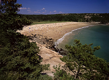 Sand Beach, Mount Desert Island, Acadia National Park, Maine, New England, United States of America, North America