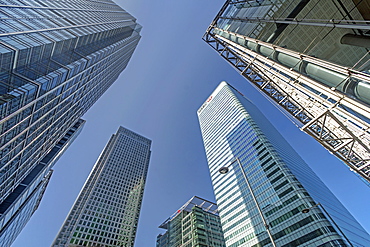 Citibank, 1 Canada Square, HSBC towers and Canada Place Shopping Centre, Docklands, London, England, United Kingdom, Europe