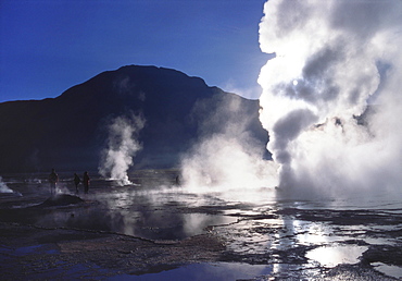 Steam Rising From Geysers and Fumaroles, El Tatio, Atacama, Chile