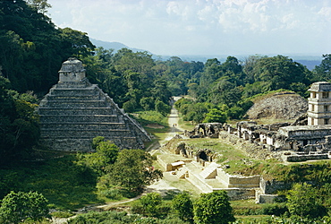 Archaeological site, Palenque, Mexico, Central America