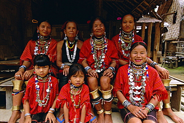 Big ears' Padaung tribe villagers in Nai Soi, Mae Hong Son Province, Thailand, Asia