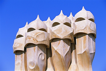 Gaudi architecture, Casa Mila, La Pedrera house, UNESCO World Heritage Site, Barcelona, Catalunya (Catalonia) (Cataluna), Spain, Europe