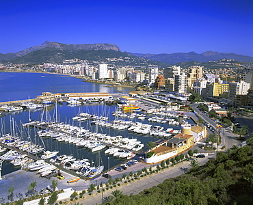 Elevated view, Calpe, Costa Blanca, Valencia, Spain, Europe