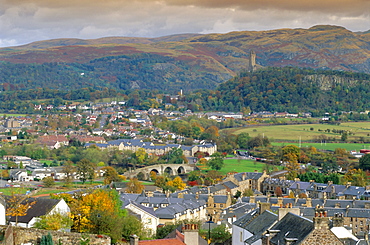 View over city, Stirling, Scotland, UK, Europe