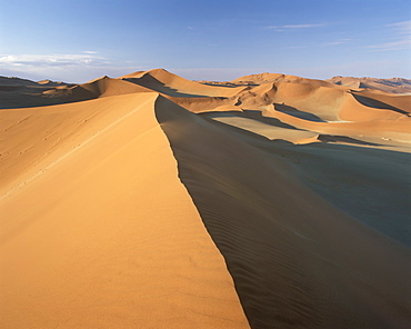 Sand dune formations, Sossusvlei, Namib-Naukluft Park, Namibia, Africa